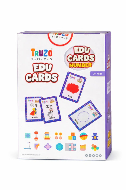 Truzo Toys Edu Cards Number Learning Set for Kids (3+ Years) – Educational Flash Cards for Early Learning