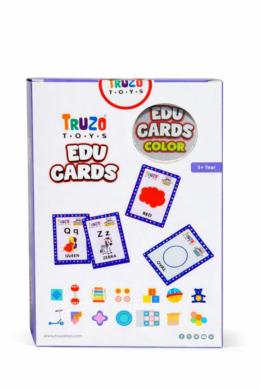 Truzo Toys Edu Cards Color Learning Set for Kids (3+ Years) – Educational Flash Cards for Color Recognition