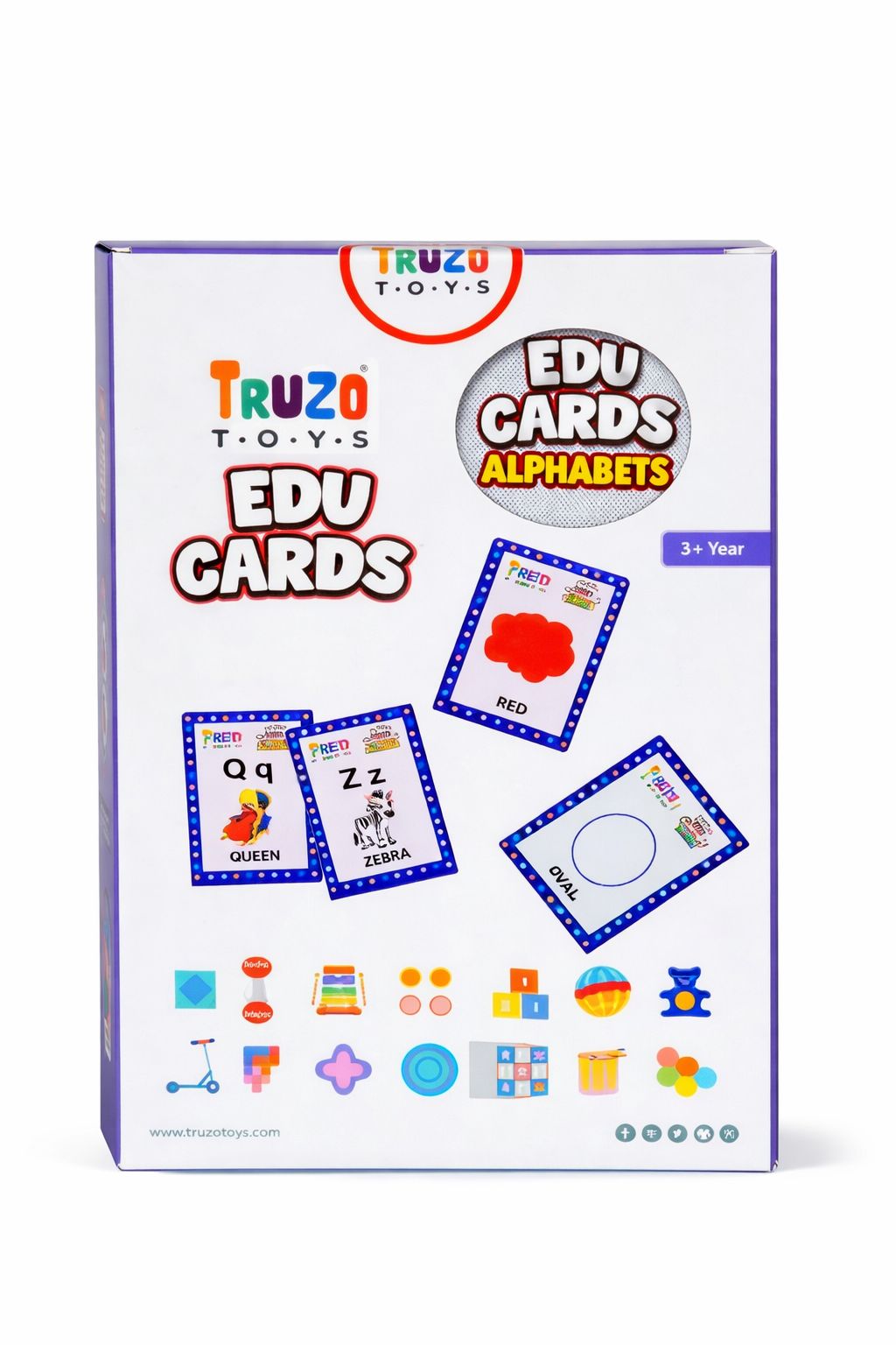 Truzo Toys Edu Cards Alphabets Learning Set for Kids (3+ Years) – ABC Flash Cards for Early Education