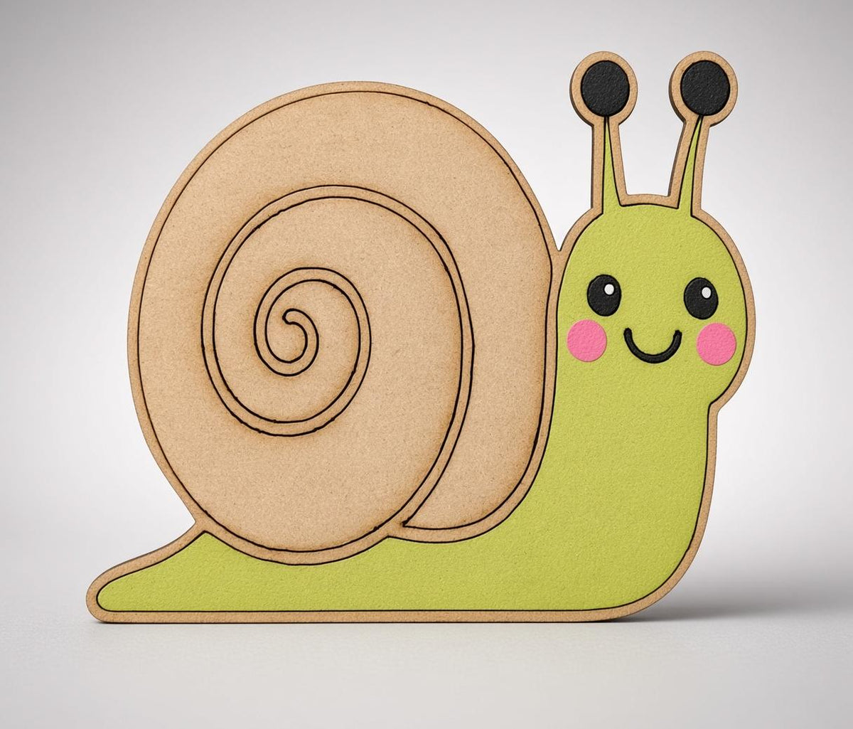 Cute Snail MDF Wooden Cutout